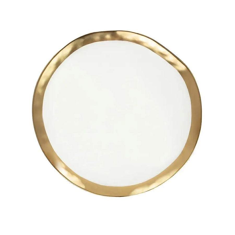 Tallrik KARE DESIGN - BELL, 25,5 cm, vit/guld - produktbild av Inredning från Kare Design | Arvande