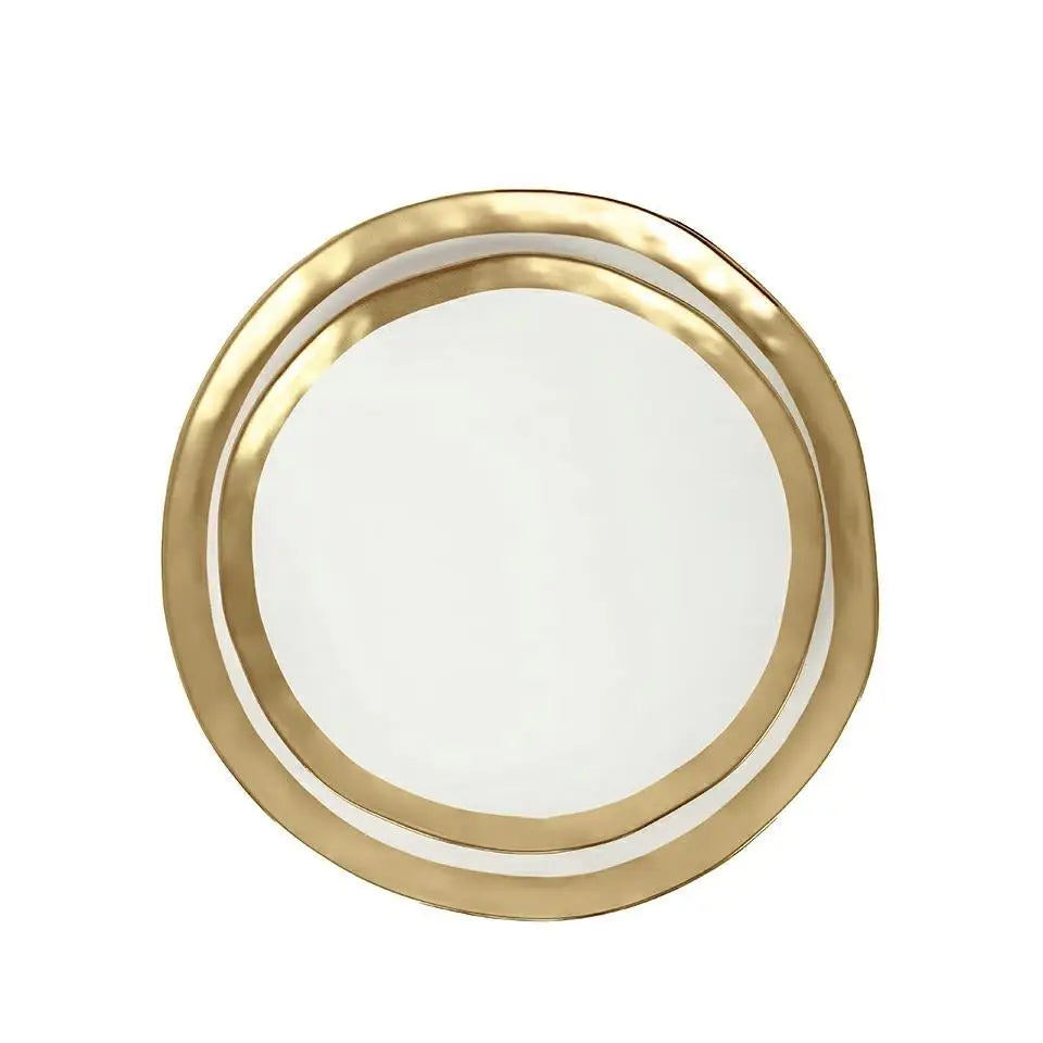 Tallrik KARE DESIGN - BELL, 25,5 cm, vit/guld - produktbild av Inredning från Kare Design | Arvande