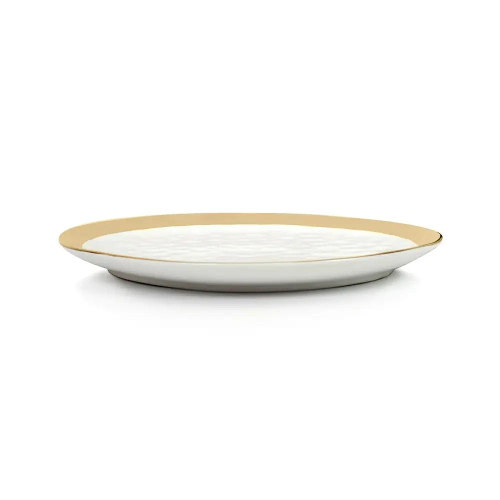 Tallrik KARE DESIGN - BELL, 25,5 cm, vit/guld - produktbild av Inredning från Kare Design | Arvande