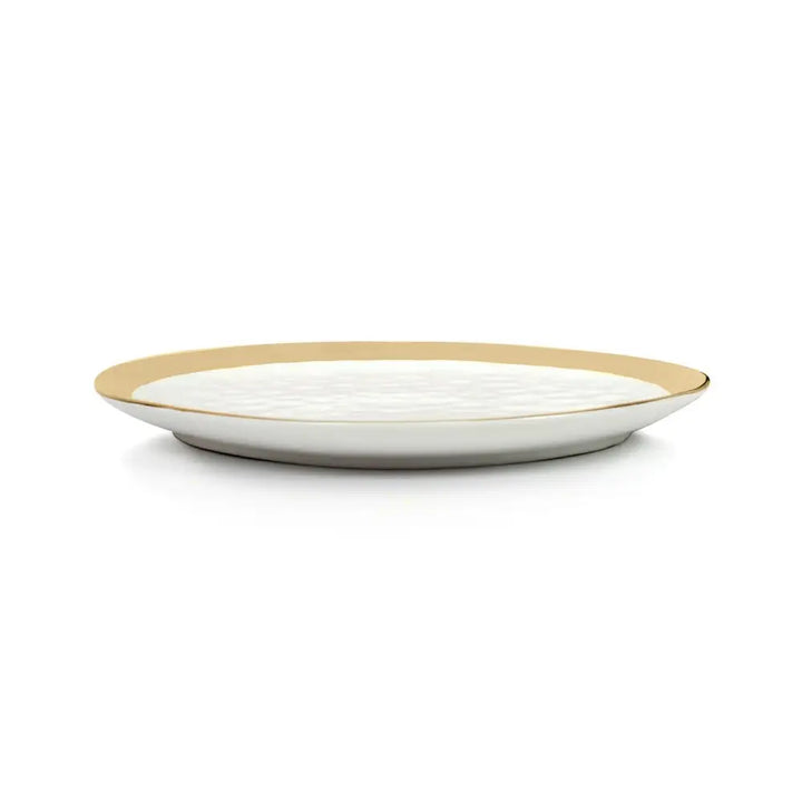 Tallrik KARE DESIGN - BELL, 25,5 cm, vit/guld - produktbild av Inredning från Kare Design | Arvande