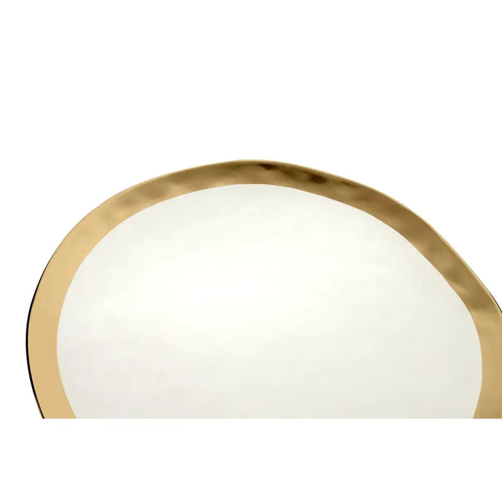 Tallrik KARE DESIGN - BELL, 25,5 cm, vit/guld - produktbild av Inredning från Kare Design | Arvande