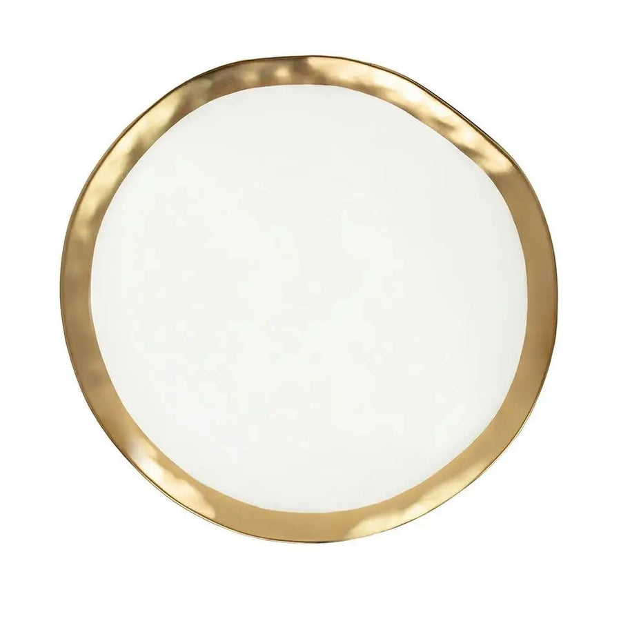 Tallrik KARE DESIGN - BELL, 31 cm, vit/guld - produktbild av Dekoration från Kare Design | Arvande