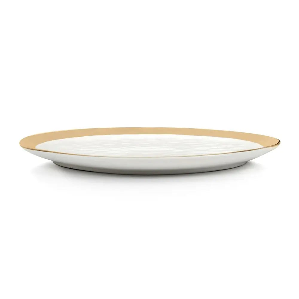 Tallrik KARE DESIGN - BELL, 31 cm, vit/guld - produktbild av Dekoration från Kare Design | Arvande