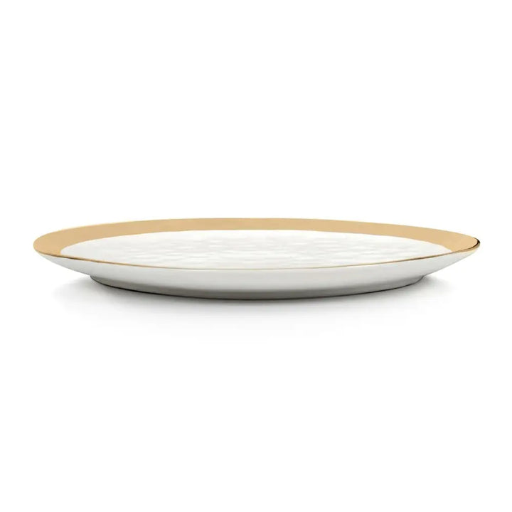 Tallrik KARE DESIGN - BELL, 31 cm, vit/guld - produktbild av Dekoration från Kare Design | Arvande