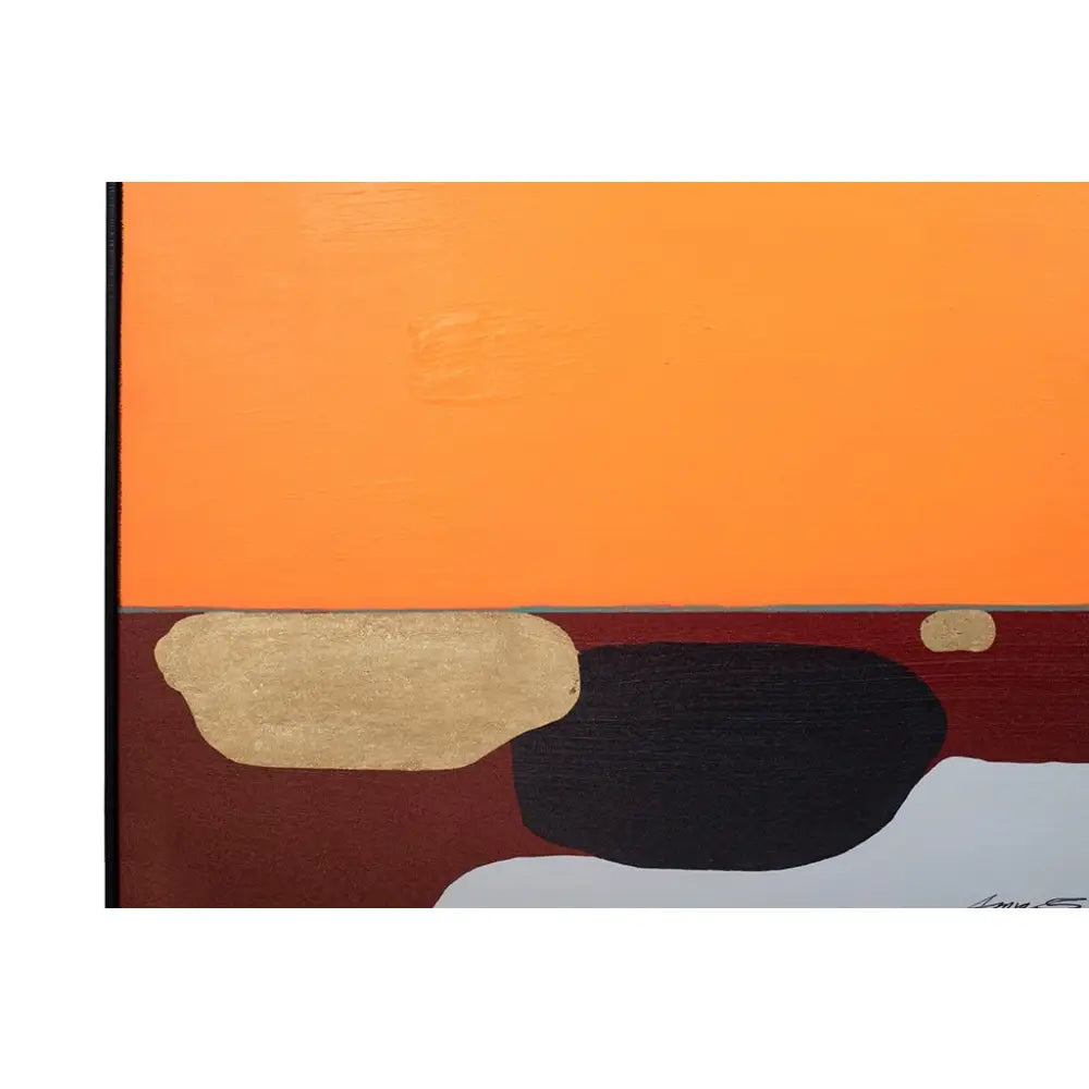 Tavla KARE DESIGN - ABSTRACT SHAPES ORANGE, 73x143 cm – produktbild av Dekoration från Kare Design | Arvande