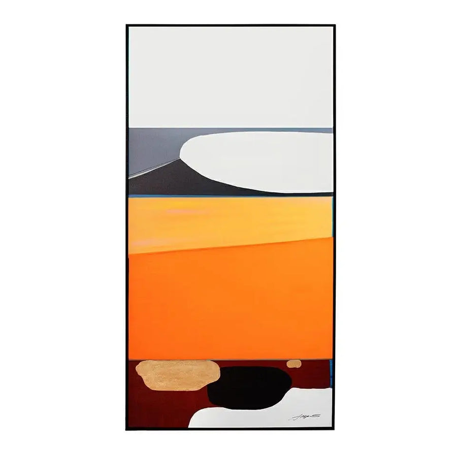 Tavla KARE DESIGN - ABSTRACT SHAPES ORANGE, 73x143 cm – produktbild av Dekoration från Kare Design | Arvande