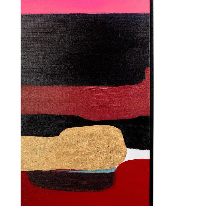 Tavla KARE DESIGN - ABSTRACT SHAPES PINK, 73x143 cm - produktbild av Dekoration från Kare Design | Arvande