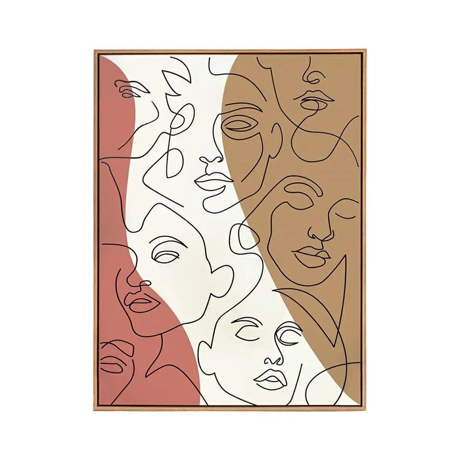 Tavla KARE DESIGN - FACCIA ARTE TRI COLORE, 90x120 cm - produktbild av Dekoration från Kare Design | Arvande