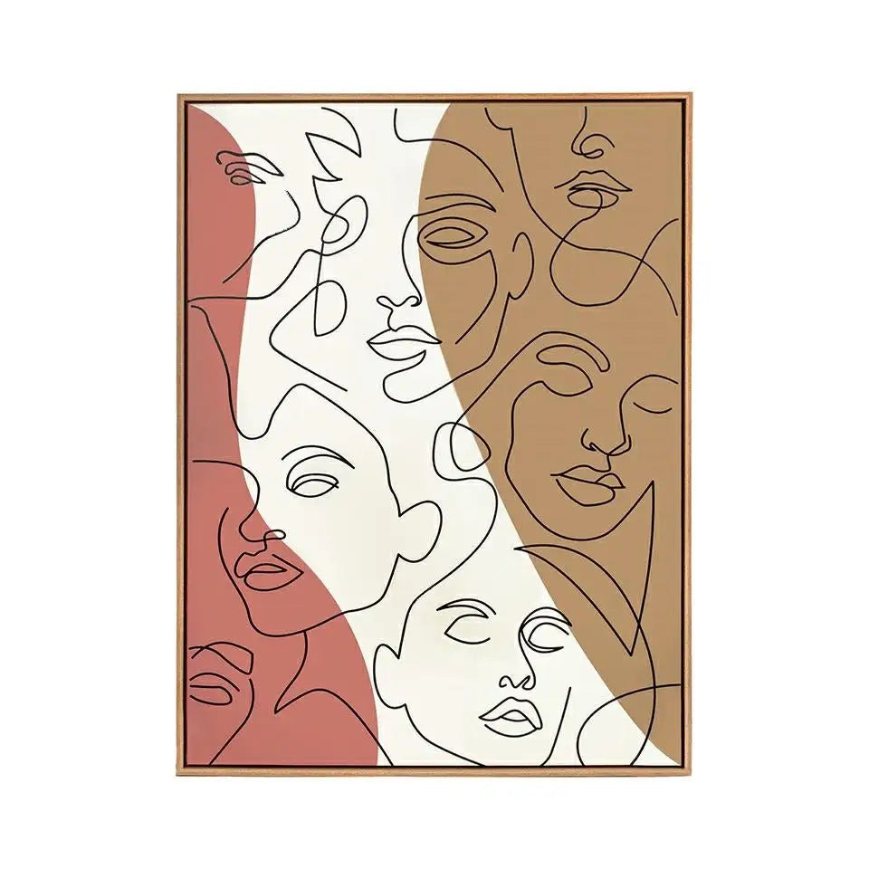 Tavla KARE DESIGN - FACCIA ARTE TRI COLORE, 90x120 cm - produktbild av Dekoration från Kare Design | Arvande