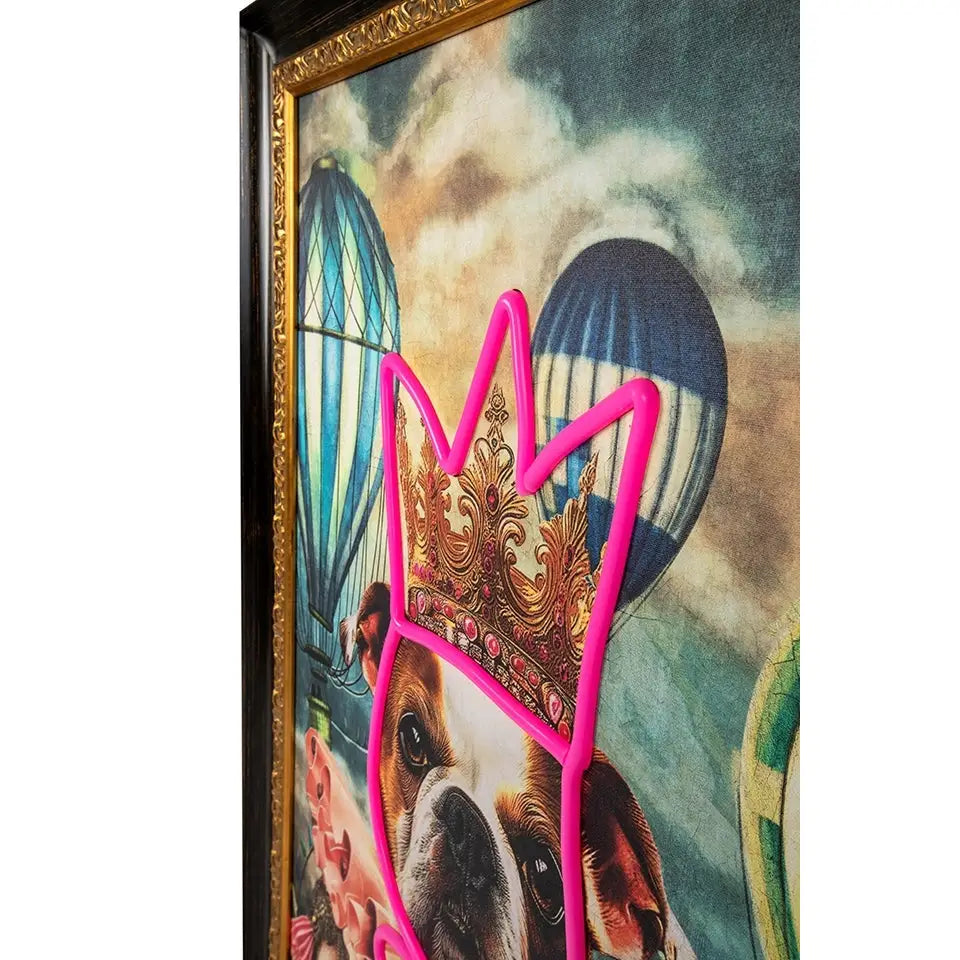 Tavla - NEON BULLDOG BALOON, 80x100 cm – produktbild av Nyheter ej översatt från King Home | Arvande