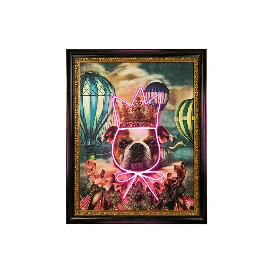 Tavla - NEON BULLDOG BALOON, 80x100 cm – produktbild av Nyheter ej översatt från King Home | Arvande