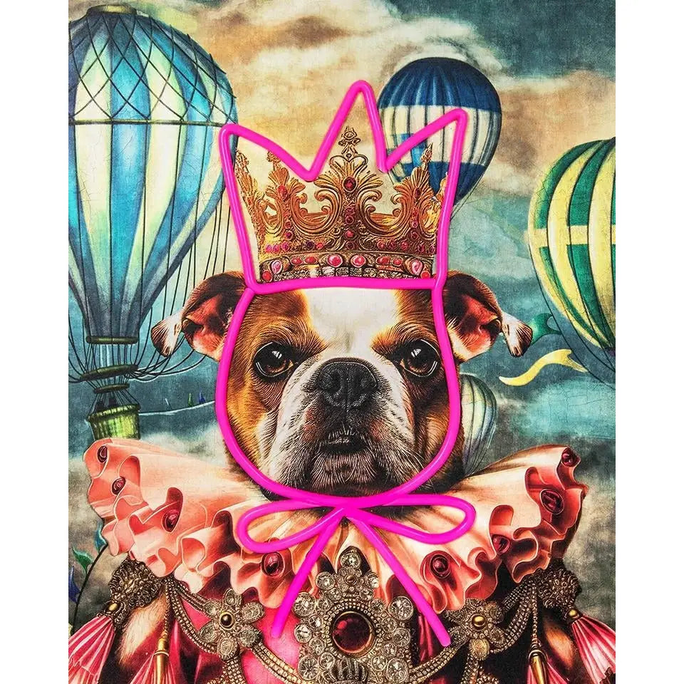 Tavla - NEON BULLDOG BALOON, 80x100 cm – produktbild av Nyheter ej översatt från King Home | Arvande