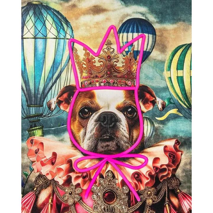Tavla - NEON BULLDOG BALOON, 80x100 cm – produktbild av Nyheter ej översatt från King Home | Arvande