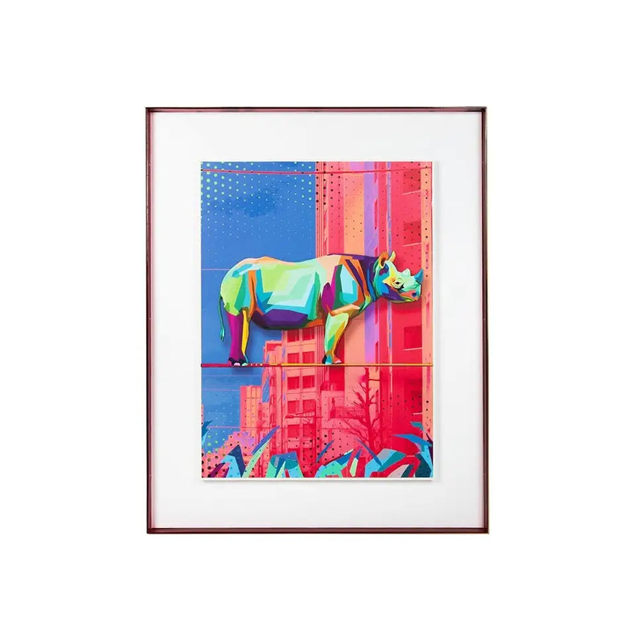 Tavla - RHINO IN THE CITY, 88x110 cm – produktbild av Nyheter ej översatt från King Home | Arvande
