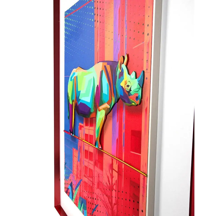 Tavla - RHINO IN THE CITY, 88x110 cm – produktbild av Nyheter ej översatt från King Home | Arvande