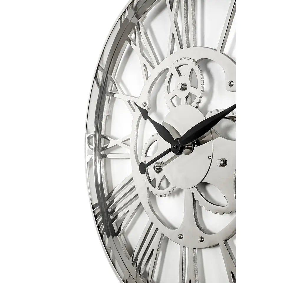 Väggklocka KARE DESIGN - GEAR SILVER, 60 cm - produktbild av Klockor från Kare Design | Arvande
