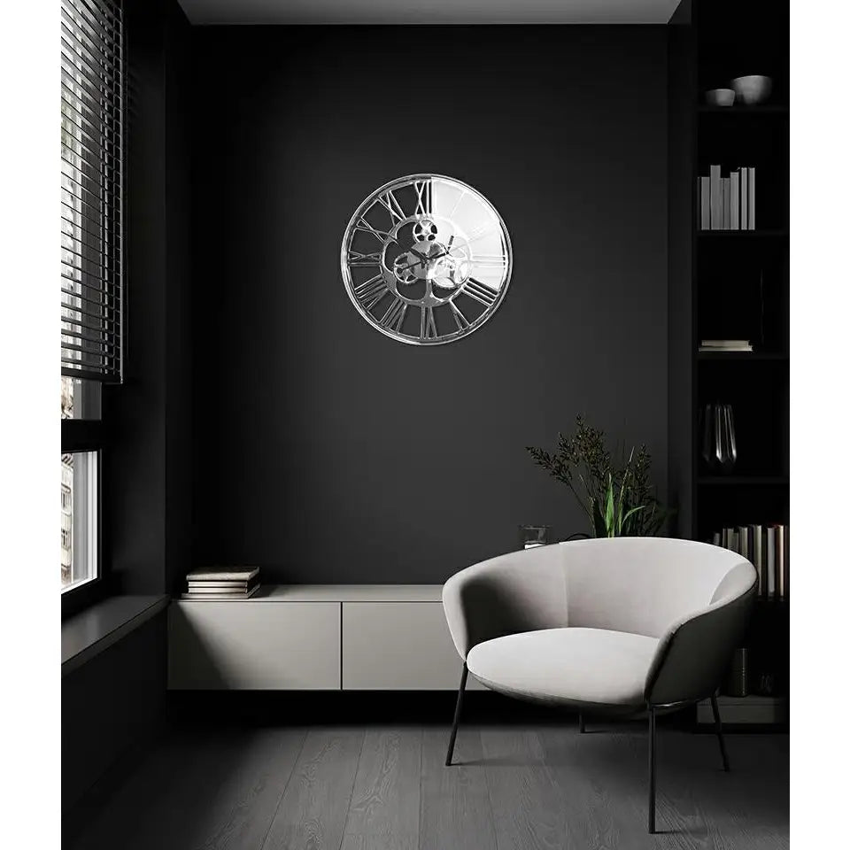 Väggklocka KARE DESIGN - GEAR SILVER, 60 cm - produktbild av Klockor från Kare Design | Arvande