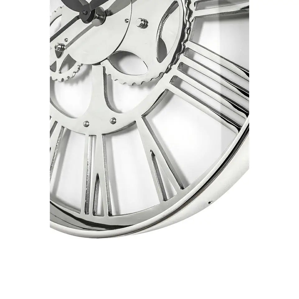 Väggklocka KARE DESIGN - GEAR SILVER, 60 cm - produktbild av Klockor från Kare Design | Arvande