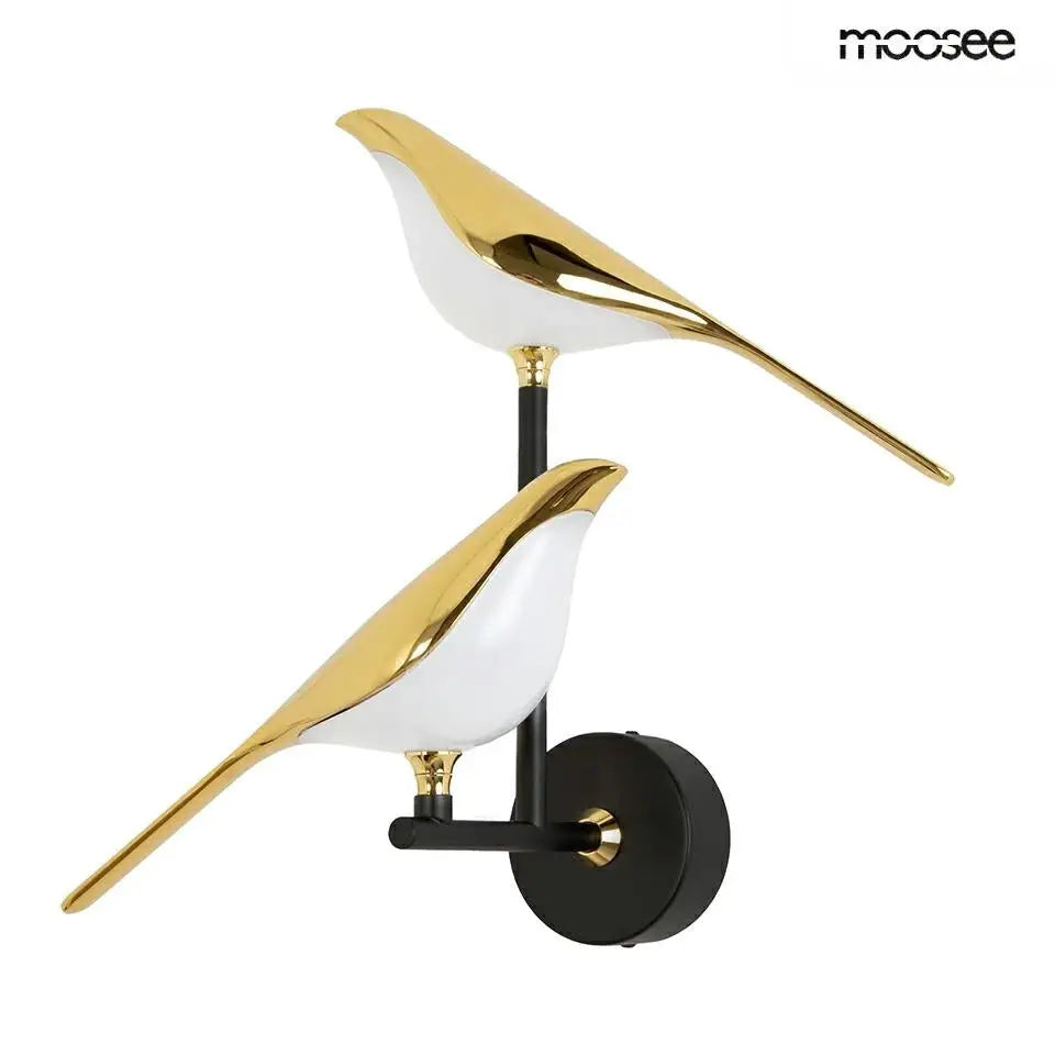 Vägglampa MOOSEE - BIRD TWIN, guld – produktbild av Vägglampor från Moosee | Arvande