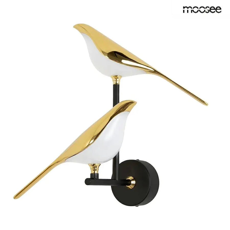 Vägglampa MOOSEE - BIRD TWIN, guld – produktbild av Vägglampor från Moosee | Arvande