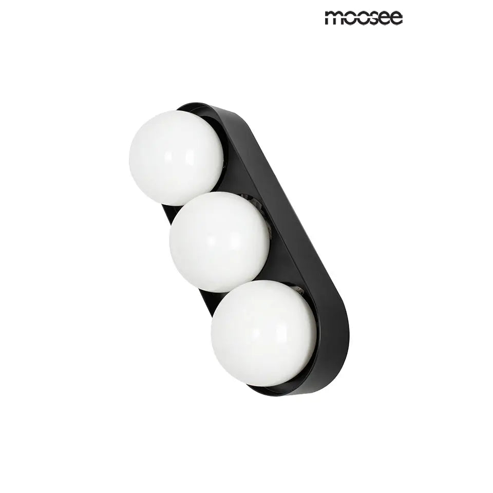 Vägglampa MOOSEE - DROPS 3, svart – produktbild av Vägglampor från Moosee | Arvande