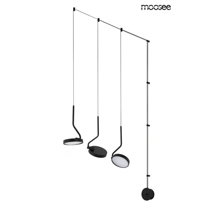 Vägglampa MOOSEE - FLAT 3, svart - produktbild av Vägglampor från Moosee | Arvande