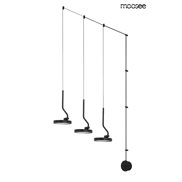 Vägglampa MOOSEE - FLAT 3, svart - produktbild av Vägglampor från Moosee | Arvande