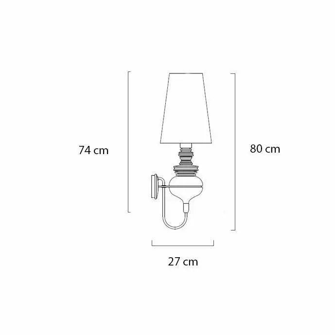 Vägglampa QUEEN WALL 23, krom – produktbild av Vägglampor från King Home | Arvande