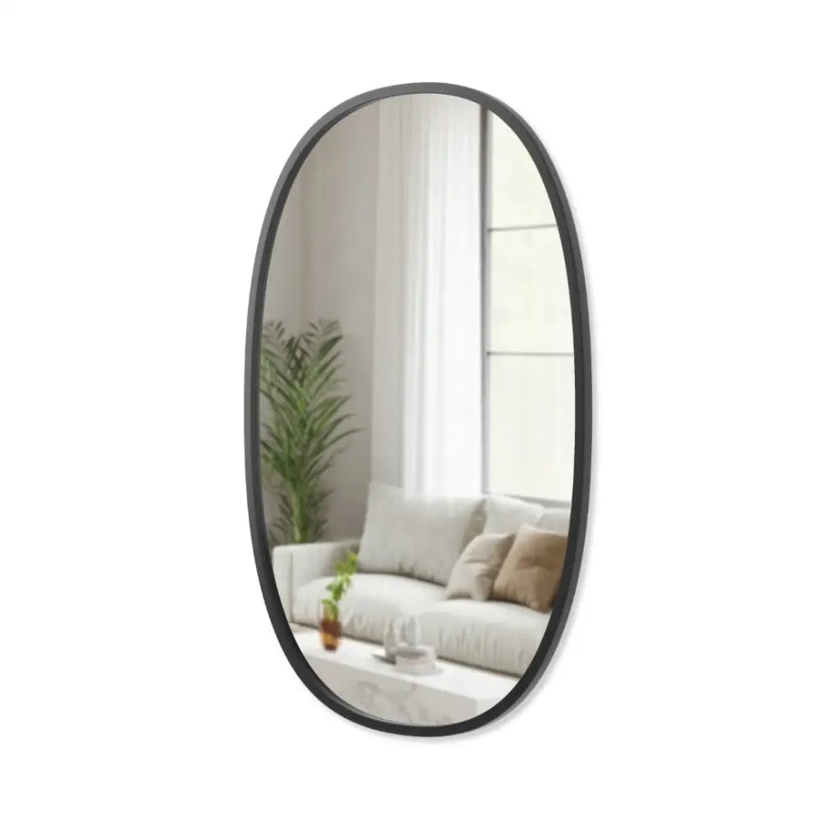 Väggspegel UMBRA - HUB 61 x 91 cm, svart – produktbild av Speglar från Umbra | Arvande