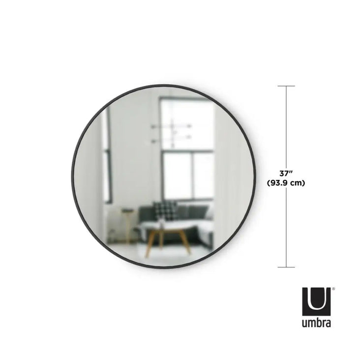 Väggspegel UMBRA - HUB 94 cm, svart – produktbild av Speglar från Umbra | Arvande