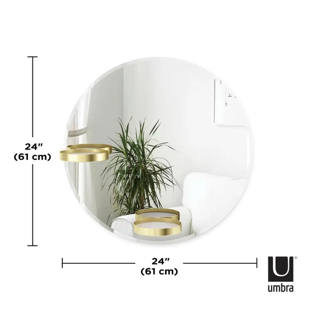 Väggspegel UMBRA - PERCH 60 cm, mässing - produktbild av Speglar från Umbra | Arvande
