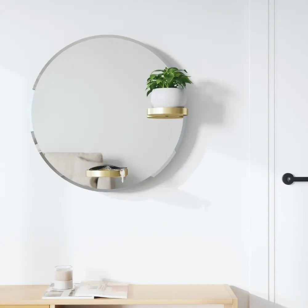 Väggspegel UMBRA - PERCH 60 cm, mässing - produktbild av Speglar från Umbra | Arvande