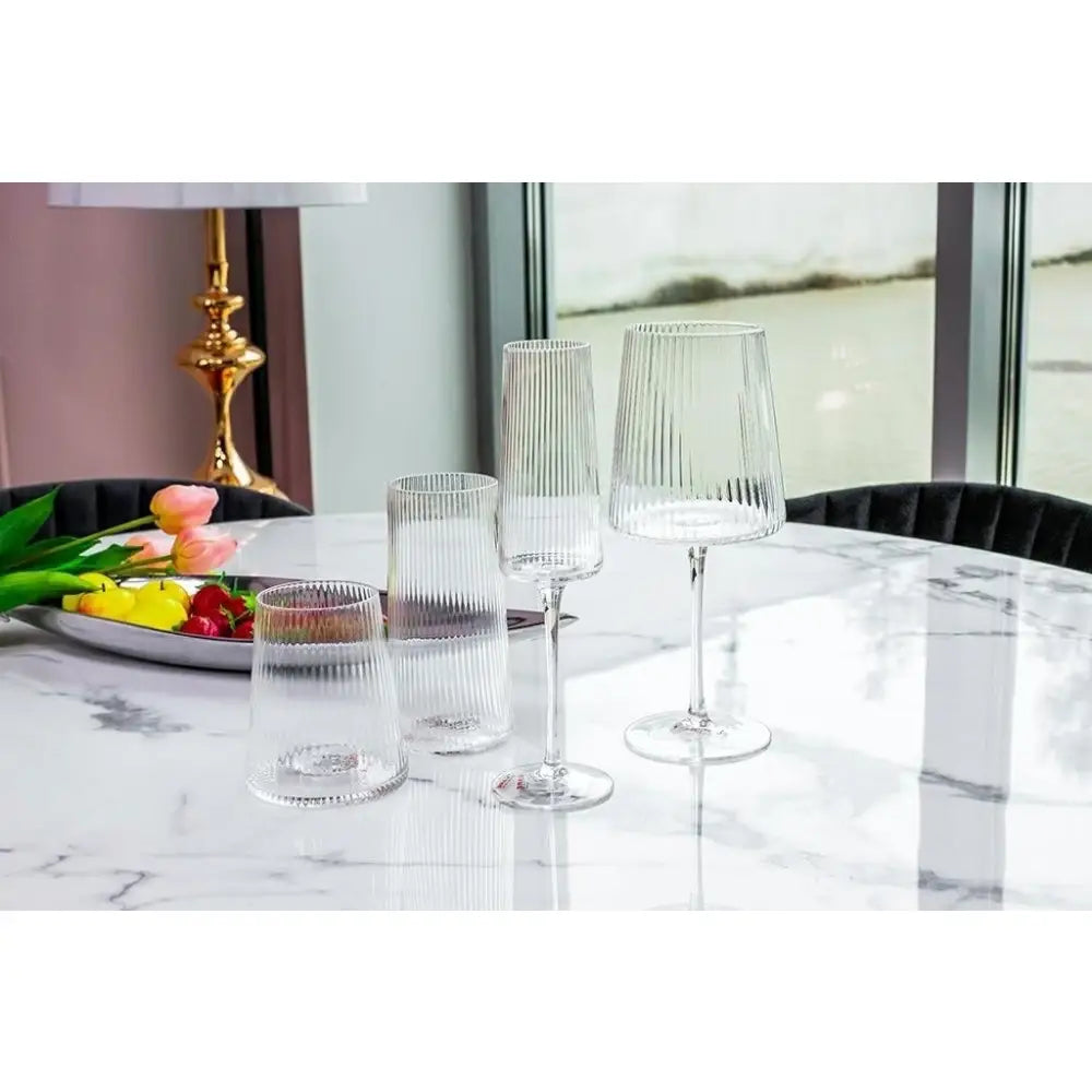 Vinglas KARE DESIGN - RIFFLE, 760 ml, transparent - produktbild av Inredning från Kare Design | Arvande